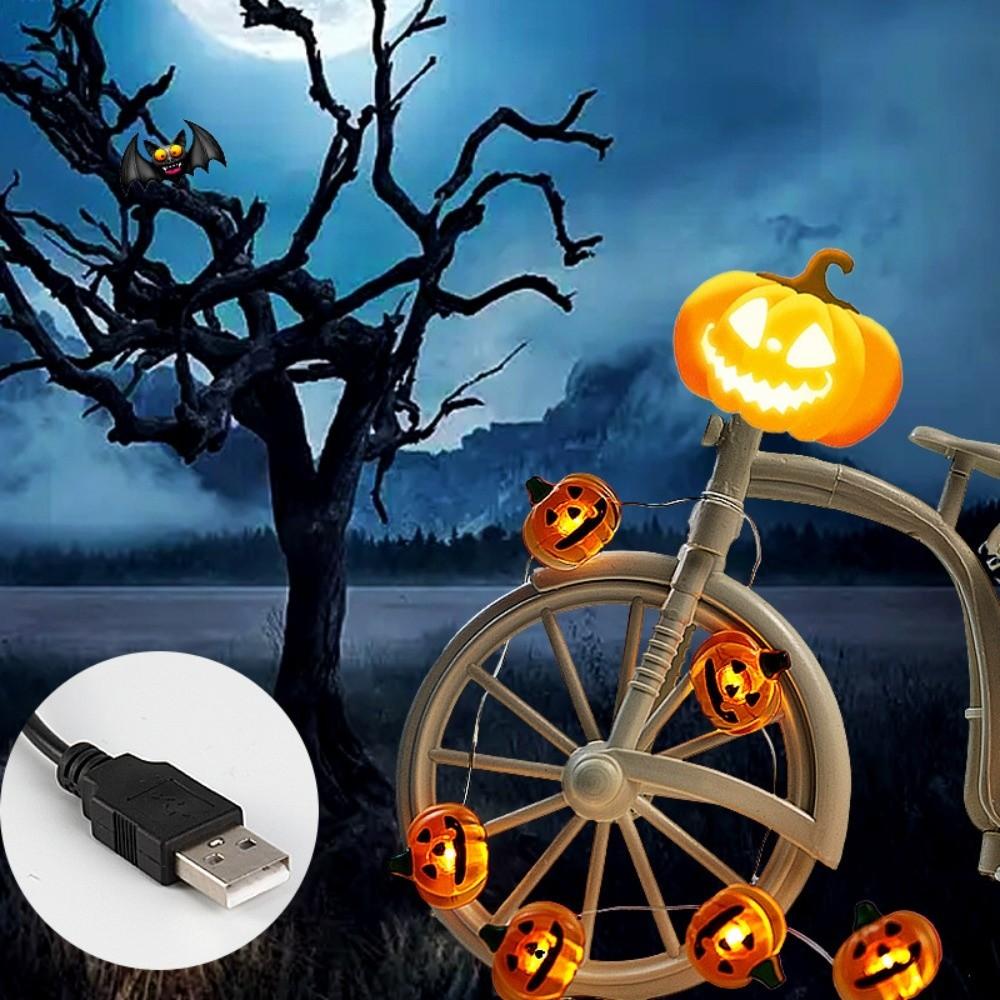 Luminous Halloween String Lights 20/50 Lights Bat Decor Party Decor Pumpkin Lights Indoor Decor