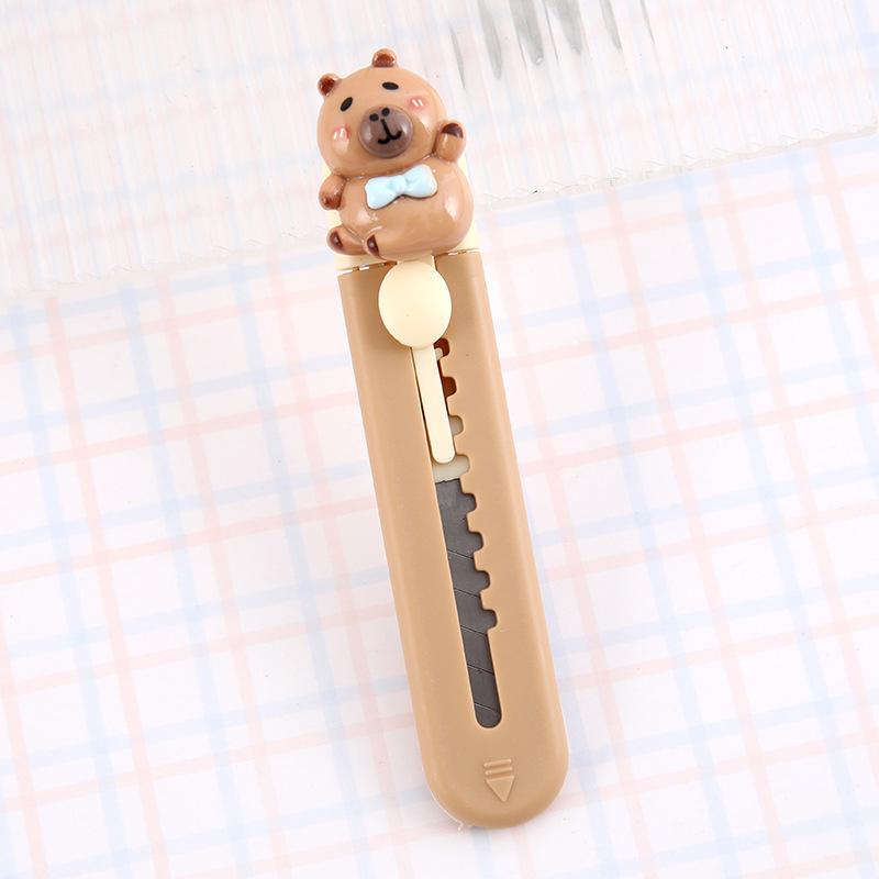 

1 шт. мультяшный капибара художественный резак хозяйственный нож мини студенческие художественные инструменты DIY креативные канцелярские принадлежности школьные принадлежности