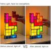 Tetris Stackable Table Light, Tangram Puzzle LED Lamp, 3D Induction Interlocking Desk Lamp, Fun T...