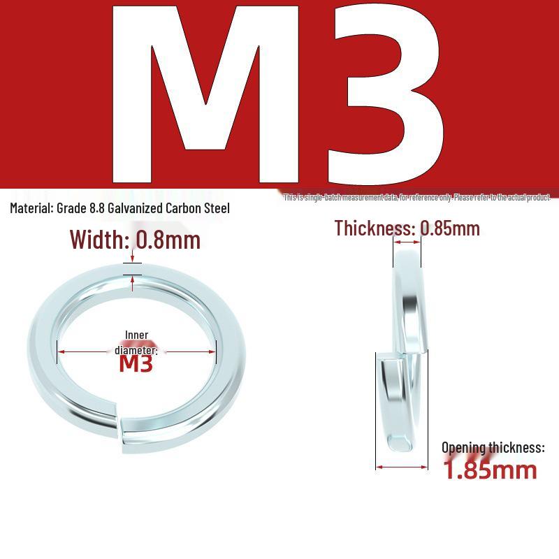Grade 8.8 Galvanized Open Coil Spring Washer, M3-M30mm