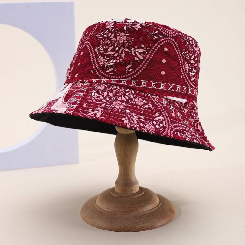 Ethnic Style Hat Sun Hat Bucket Hat Summer Double-Sided Outdoor Ultraviolet Sun Hat