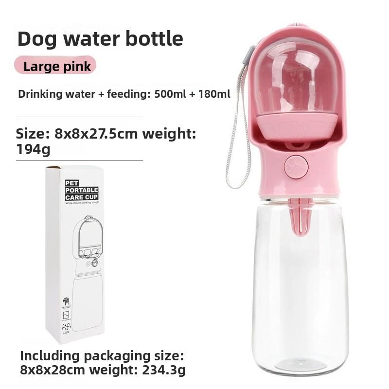 Portable Dog Cat Water Bottle with Storage Food and Water Container for Puppy Pets Dogs Feeder Bowl Outdoor Travel Pet Supplies