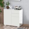 Sideboard - HOMCOM - Kommode Schrank 2 Schubladen 2 Schränke verstellbare Regale - Holz - 79x36x74cm - weiß