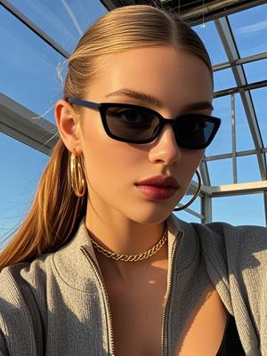 1Pc Classic Fashion Cat Eye Small Frame Sunglasses Casual Simple Fashion Women's Sunglasses Daily Wear Party Holiday Gift