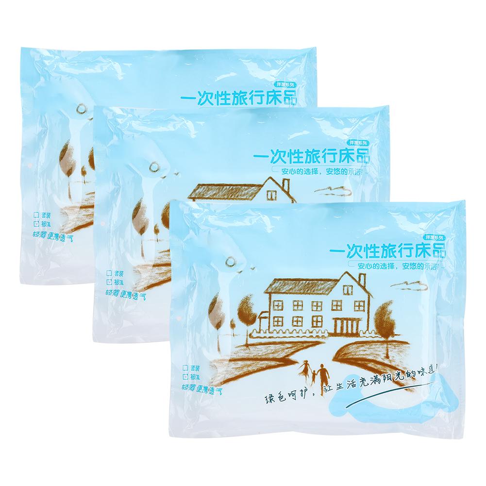 3 Stück 180 x 220 cm Einweg-Bettbezug für Daunendecken, tragbar für Outdoor, Hotel, Bettwäsche-Zubehör