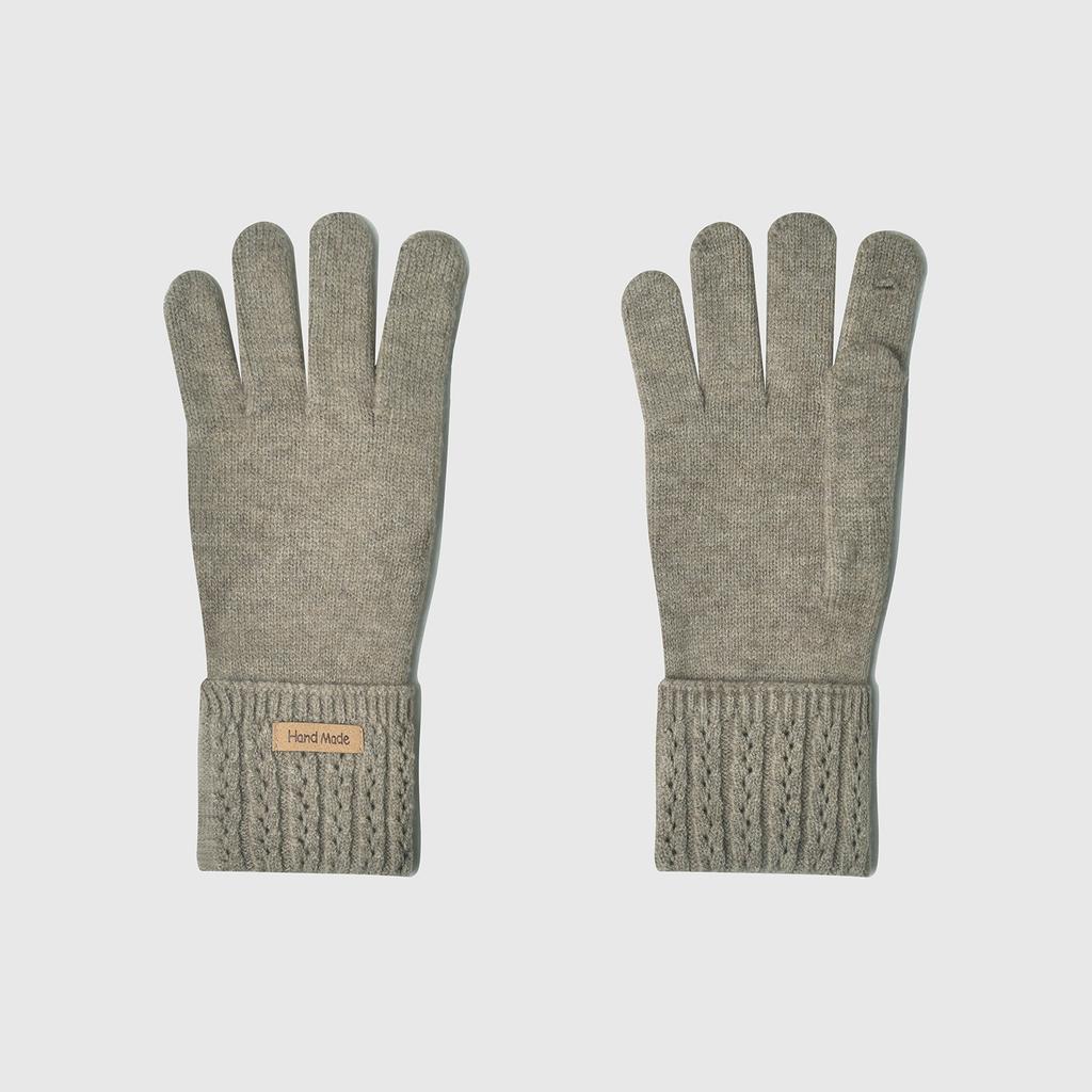 Knitted Gloves Women's Winter Warm Thickened Cycling Electric Vehicle Cotton Gloves Cold Touch Screen Woolen Gloves