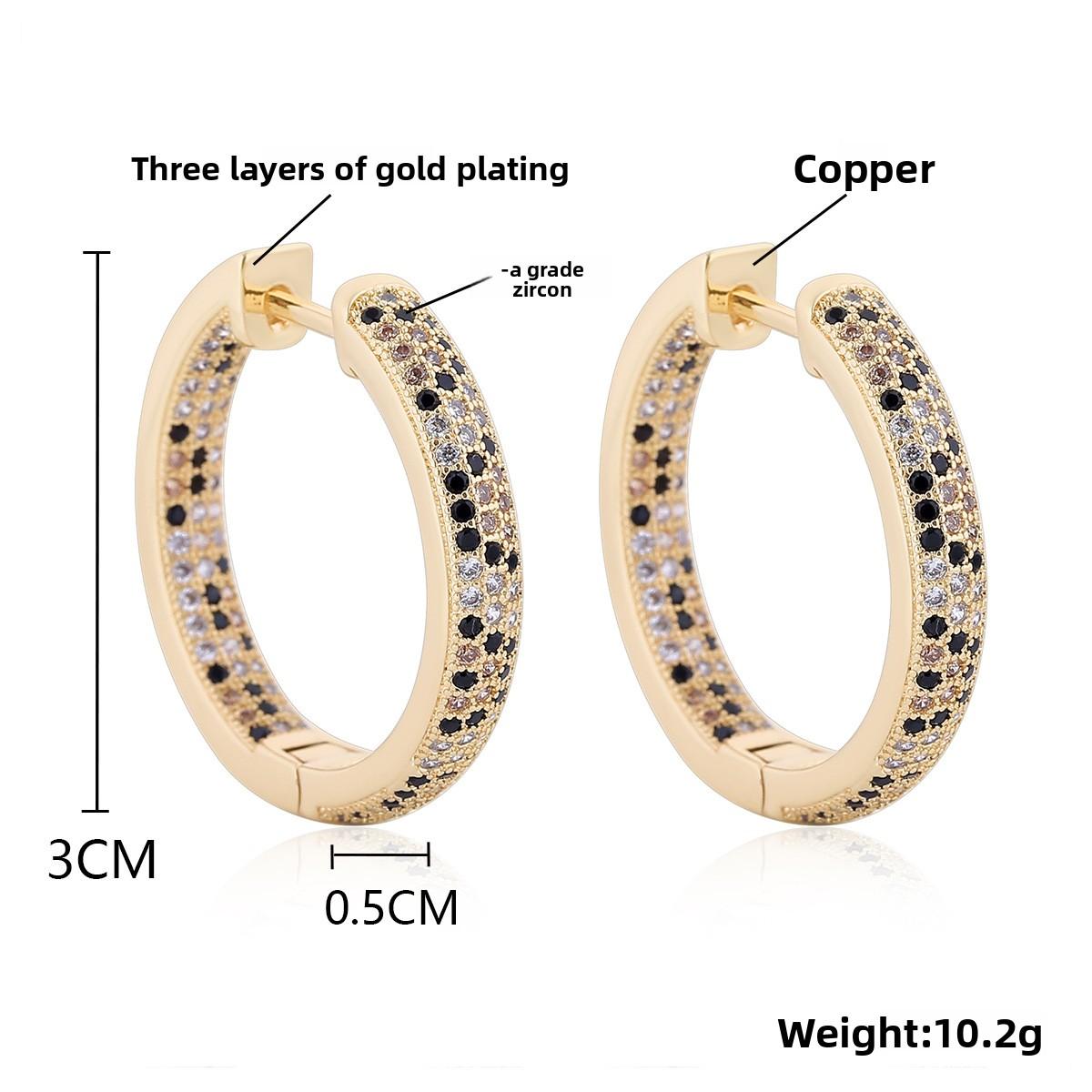 

Fashionable Leopard-print Ear Cuffs with Snake-patterned Earrings EN04-9