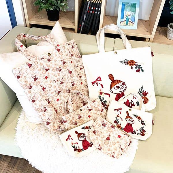 Hapitas Canvas Mini Tote Lunch Flower Natural Bag, Bag, Moomin, Women's, MC15, Gift,