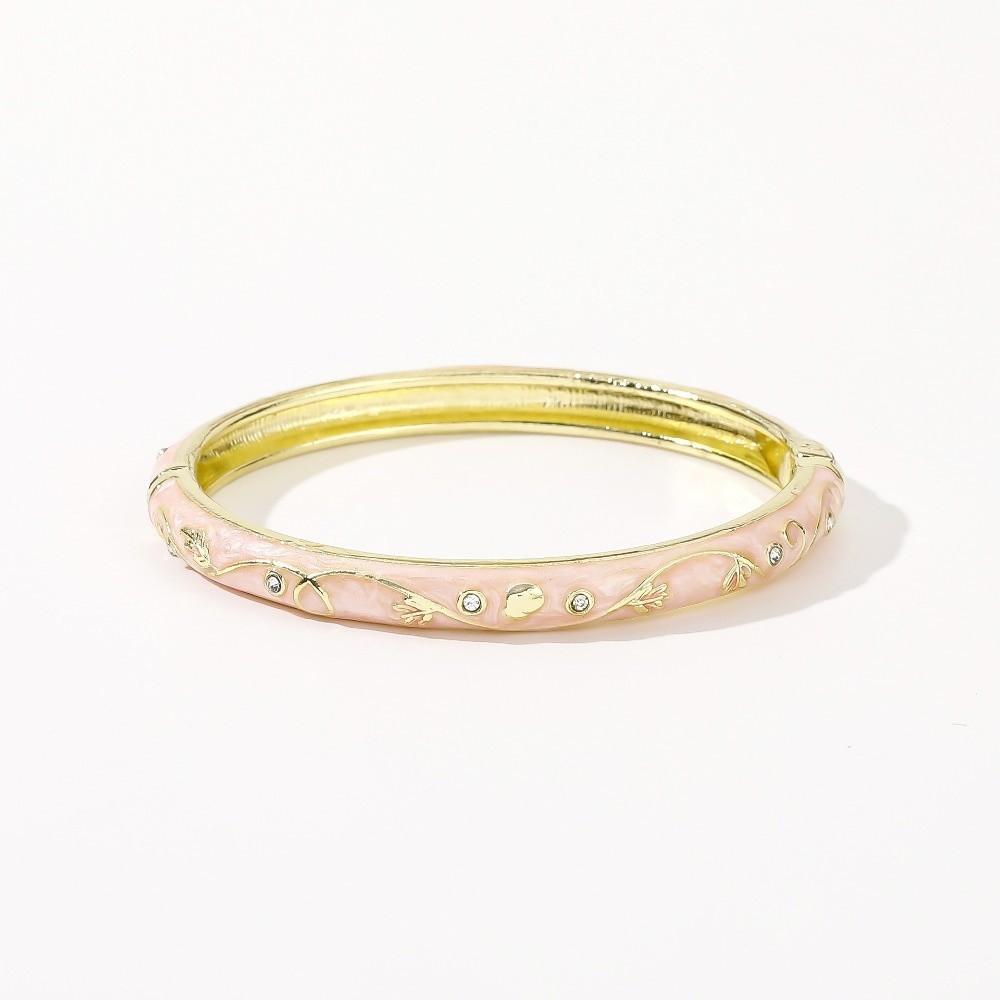Enamel Vintage Cloisonne Bangle Traditional Chinese Chinese Flower Bangle Ethnic Classic Women's Hand Bracelet Jewelry Gifts
