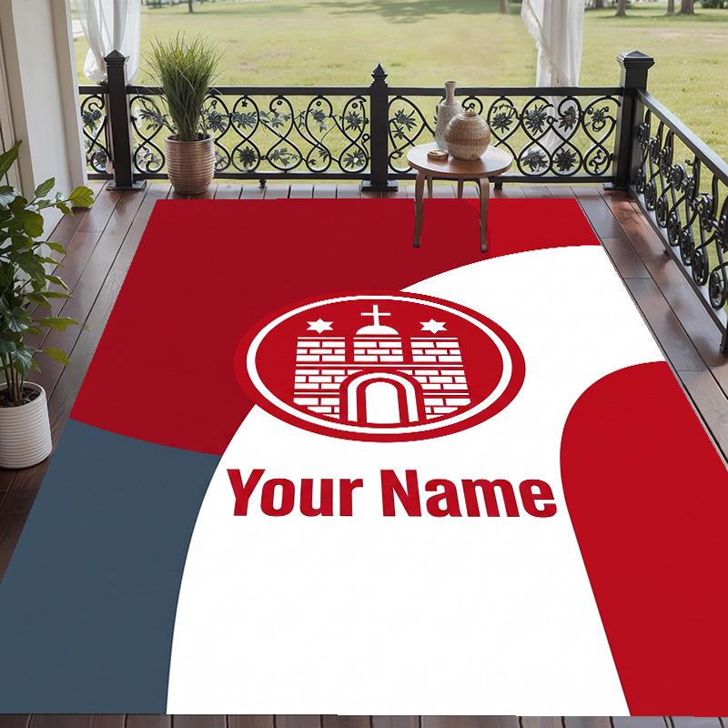 Custom Text Printed Rug FC St. Pauli Non Slip Floor Carpet For Home Room Decor