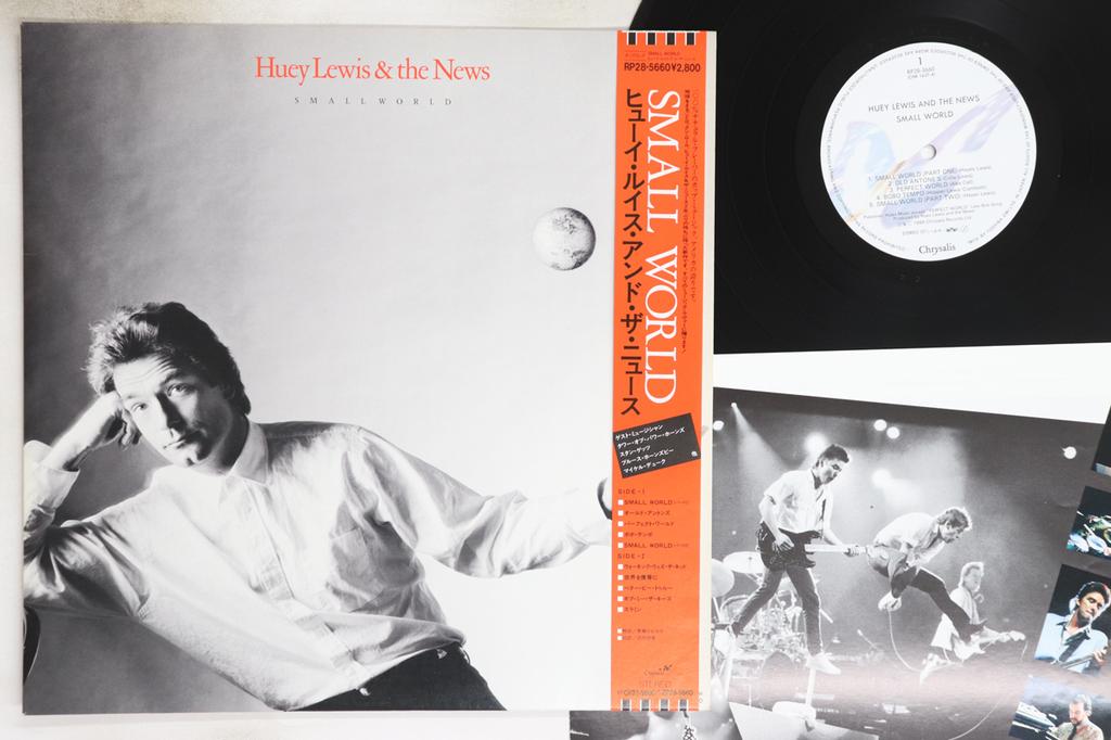LP Record HUEY LEWIS & THE NEWS - Small World RP285660 CHRYSALIS 1988 Japan Obi Rock Used