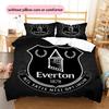 Everton Football Club Pattern Bedding Quilt Set  Home Decoration  Gift (1 * duvet cover + 2 * pillowcase  without core)