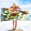 Beach Towel For Women, Girls, Kids, Men, Food Prints Bath Towels Pool Towel Super Soft Plush Towels For Man Women Beach Lovers