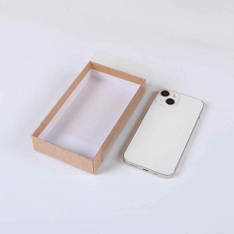 Creative Solid Color Thick Paper Drawer Jewelry Packag Box Greeting Card Necklace Bracelet Gift Package Paper Box Rectangular Transparent Gift Boxes