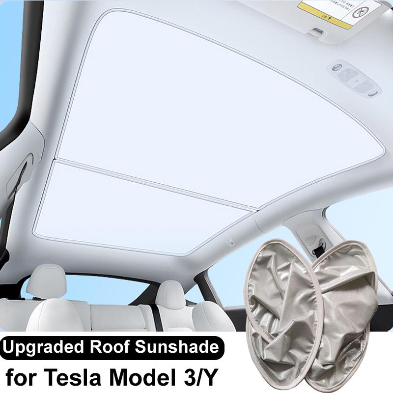 For Tesla Model Y 2025 Sun Roof Shade Model 3 Highland 2024 Glass Roof Sunshade Front Rear Window Windshield Privacy Cover Kids