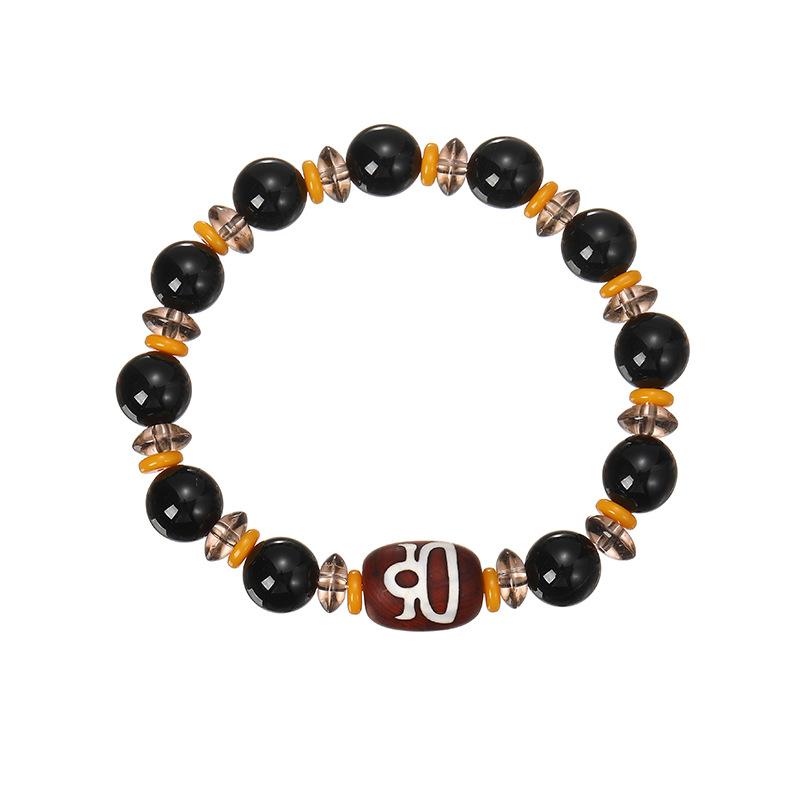 Putuo Mountain Lucky Ash Glazed , Five Elements Duobao Gold Swallowing Beast , Dzi Bead Agate