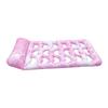 Inflatable Pool Float Lounger for Adults, Tropical Leaf Print Hollow Out Floating Water Mat for Summer Beach Pool Party