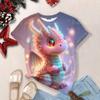 Women's Cartoon Dragon T-Shirt Fashion 3d T Shirt Fashion Near Short-Sleeved Oversized Streetwear Tees Casual Woman Tops
