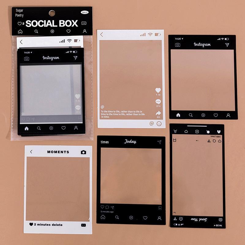 

Tangshi PET Sticker Pack: Frame Museum Series, Retro Film Journal Decoration, 6 Designs.