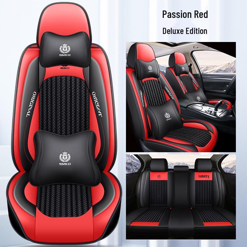 Cross-border All-Season Ice Silk Car Seat Cushion and Cover 