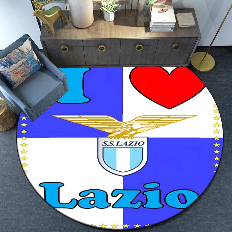 Lazio Football Club Emblem Round Rug for Livingroom,Bedroom, Palyroom, Chair Rug, Area rug, Circle Carpet, Fan Christmas gift