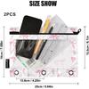 Bedside Pencil Pouch for 3 Ring Binder Pink Bow 2 Pack Clear Pencil Pouches Case for Binder Pencil Bags with Zipper