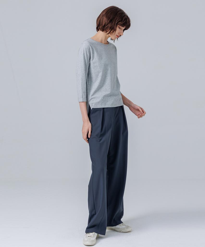 PAGE Pintuck Elastic Pants_Charcoal