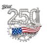 Rhinestone Number Brooch Women 3D 250 Rhinestones Mechanical Gear