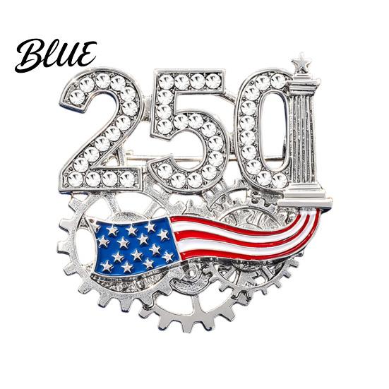 Rhinestone Number Brooch Women 3D 250 Rhinestones Mechanical Gear