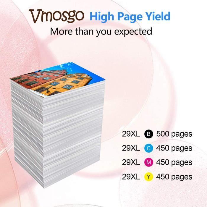 Cartouches compatibles - VMOSGO - Epson 29 XL - 5 pièces - Grande capacité - Multi-couleurs