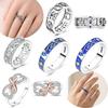 Blue Luminous Starry Night Ring Cross Infinity Love Heart Ring Original 925 Silver Valentine's Anniversary Fine Gift