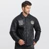 Men's Plus Size Padded Faux Leather Jacket