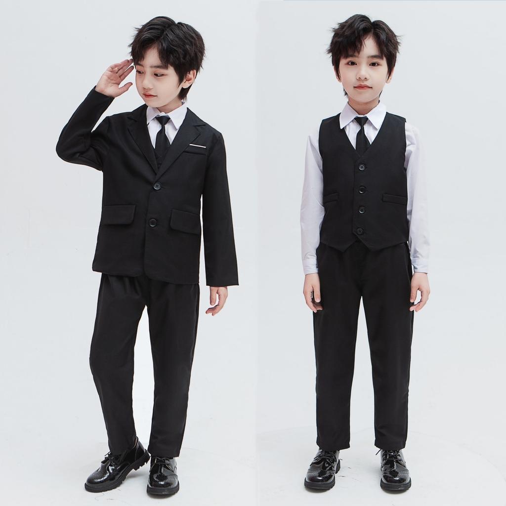 Boy British Style Suit Jacket + Trousers Two Piece Piano Costume Birthday Party