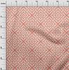 oneOone Cotton Flex Dark Peach Fabric Geometric  Diy Clothing Quilting Fabric Print Fabric By Yard 40 Inch