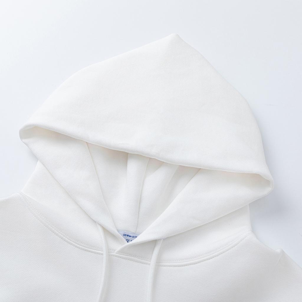 9095 Off-White 2025 Autumn and Winter New OW Blue Letter Arrow Pattern Men's and Women's Hooded Sweatshirt
