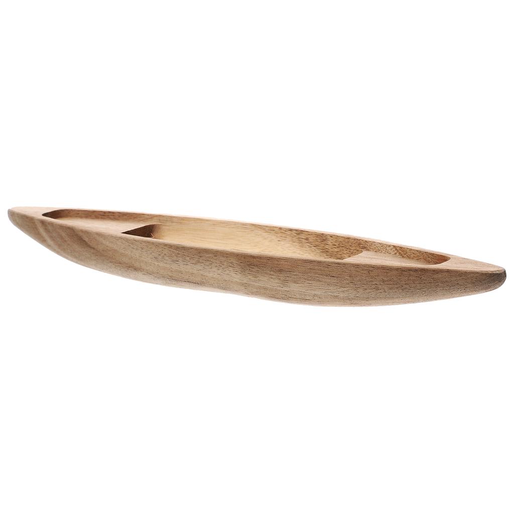 1pc Wooden Mini Boat Model Home Office Desktop Decor Figurines Bedroom nament Wood Craft Item Sturdy Lightweight Simple