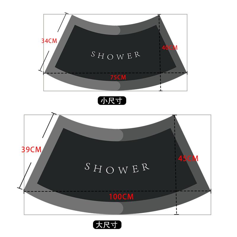 

Коврик для пола в ванной комнате Диатомовая грязевая подушка для ванной комнаты Полукруглая дуга Впитывающий Быстросохнущий Коврик для ступенек Веерообразный Нескользящий Коврик 40*75CM