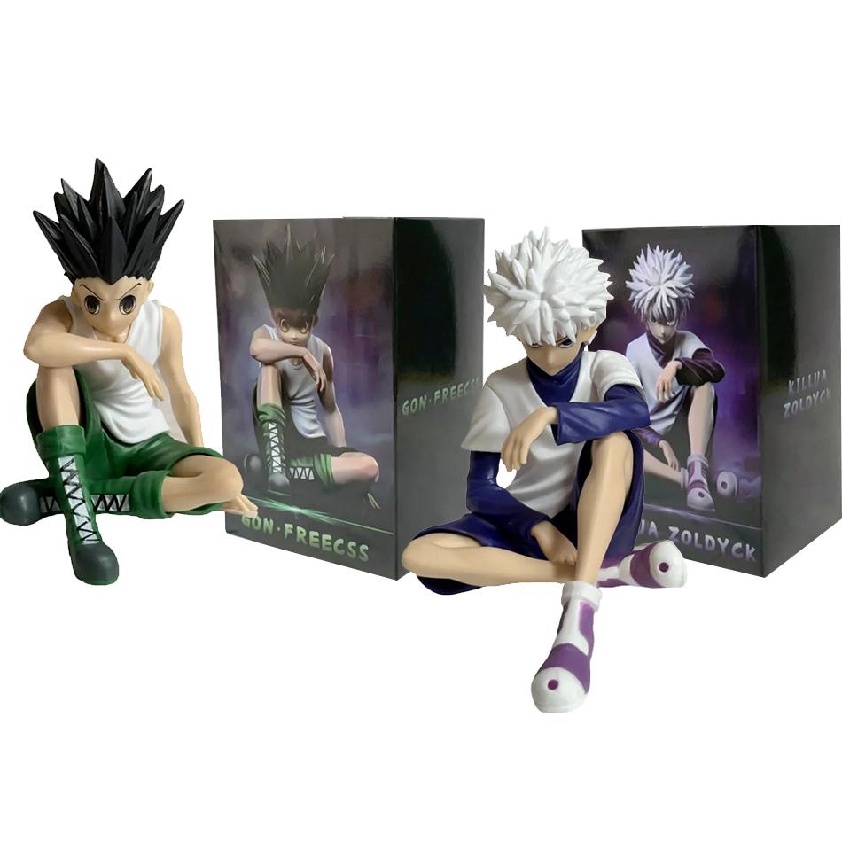 Anime Full Time Hunter Killua Zoldyck Xiaojie GON · FREECSS Figurine Sitting PVC Model Desktop Collection OrnamentsToys Gift