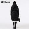 Jin Yujie Women's Celebrity Style Long Hooded Down Puffer Jacket