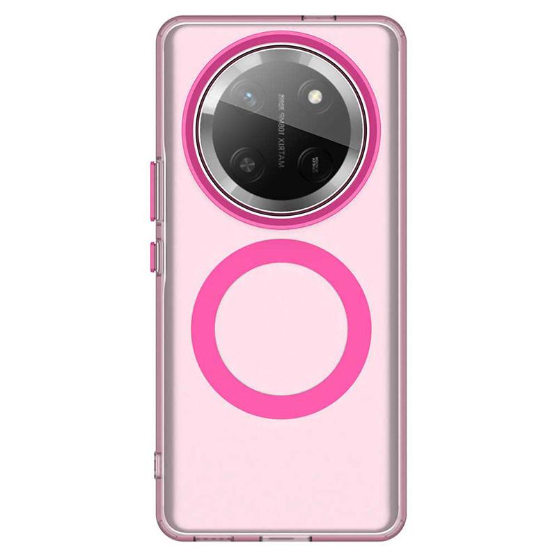 

For Honor Magic 7 Lite Shockproof Matte Translucent Phone Case For Honor Magic 7 Lite for Magsafe Wireless Charge Back Cover For Magic 7 Lite рожевий