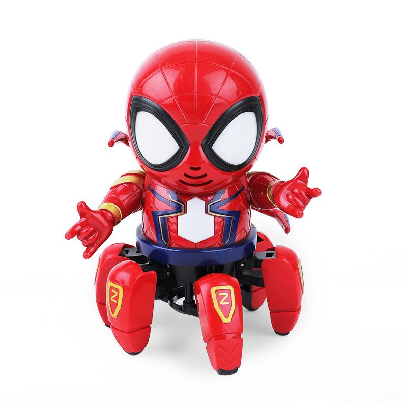 Six-Claw Dancing Spider Light-Up Robot with Music and Movable Arms