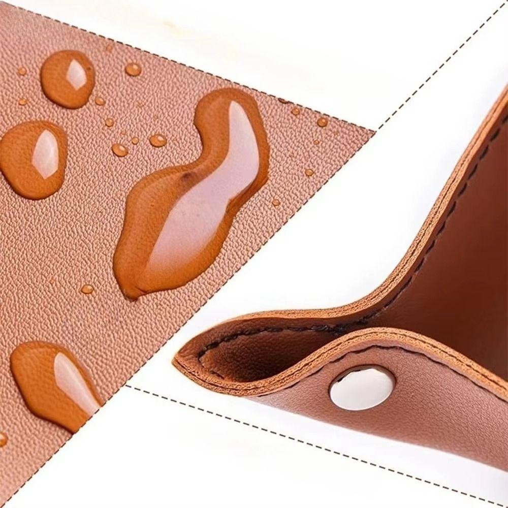 Large Capacity Leather Tray Foldable Storage Tray for Jewelry Phone Key Wallet Coin