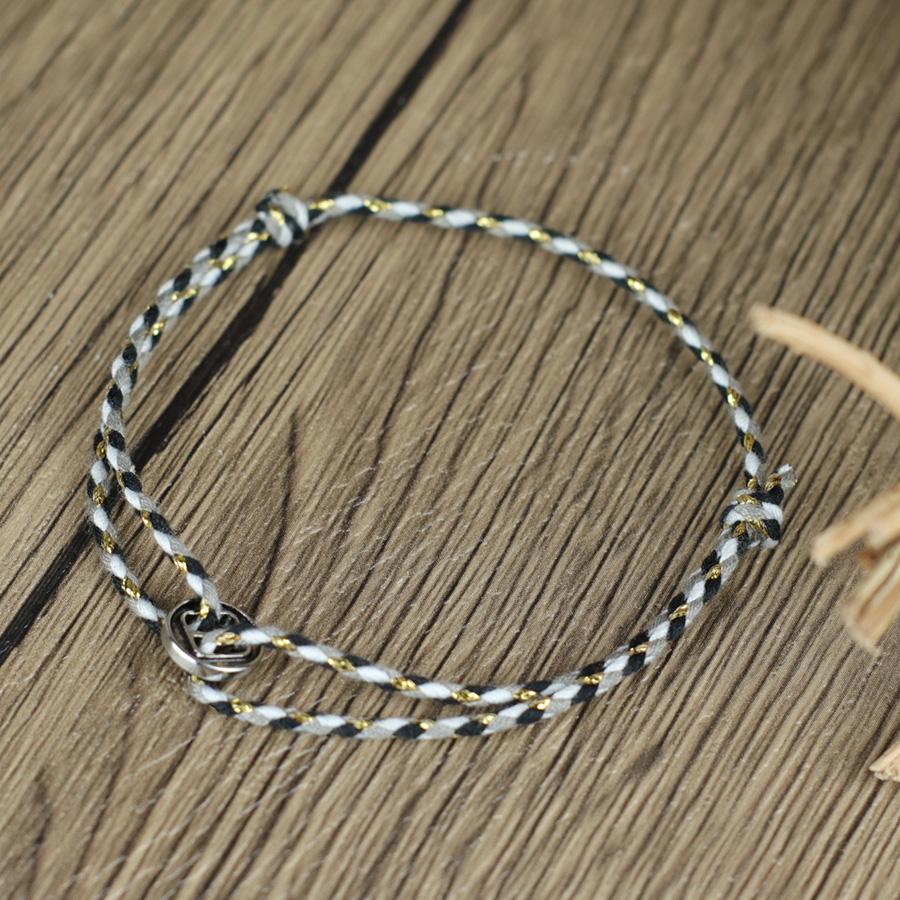 Retro Simple Braided Thin Rope Bracelet Unisex Handmade Weaven Adjustable Bohemia Leisure Braslet Couple Holiday Jewelry Pulsera