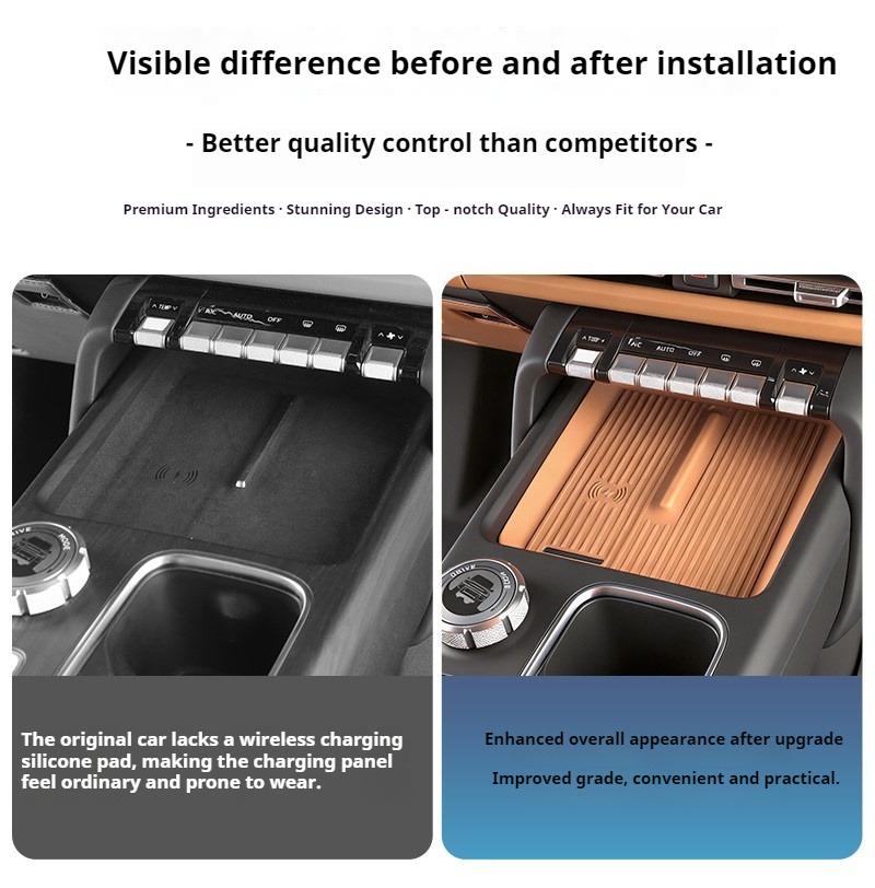 For Chery iCaur V27 ICAR V27 Wireless Charging Silicone Pad Cup Holder Gear Shift Mat Interior Mod Decor Car Accessories