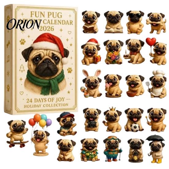 Unique Christmas Souvenirs 2026 Dachshund Advent Calendar, 24 Days 3D Collectible Dog Figures, Xmas Countdown Calendar Holiday Puppy Ornaments