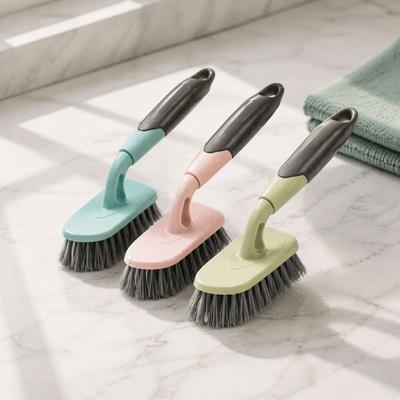 Multifunctional Cleaning Brush Long Handled Stiff Bristle Brush Stain Removal Brush  Bathroom Use