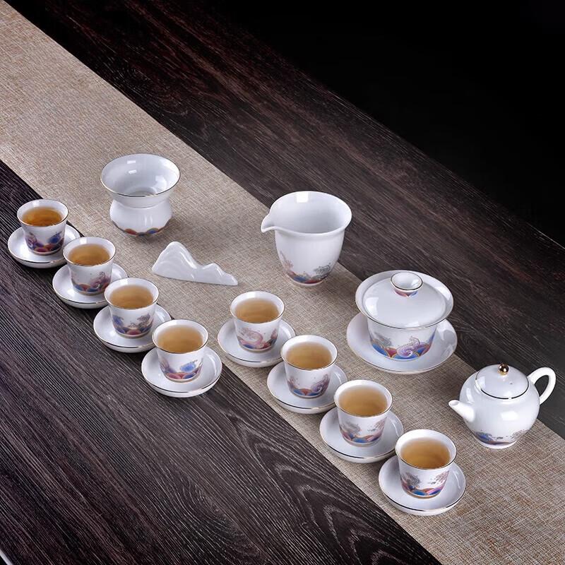 Hand-painted Ceramic Kung Fu Tea Set