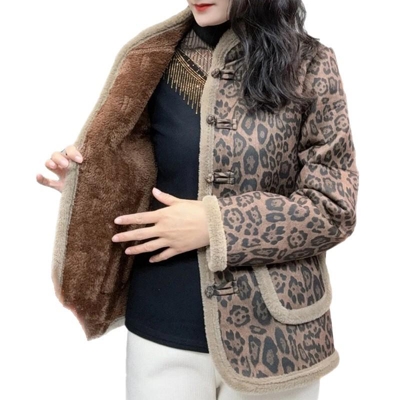 Chaqueta de Invierno Cálida con Forro Polar 2025 para Madres de Mediana Edad y Ancianas: Elegante, Grueso, a Prueba de Frío y Acogedor.