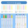 Deli Eye Protection Fluorescent Marker Pen, Macaron Morandi Colors, Soft Tip