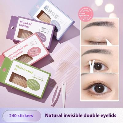 90/240 PCS Double Eyelid Stickers Natural Invisible And Long-lasting Shaping Big Eye Beauty Tapes For Single Eyelid Person